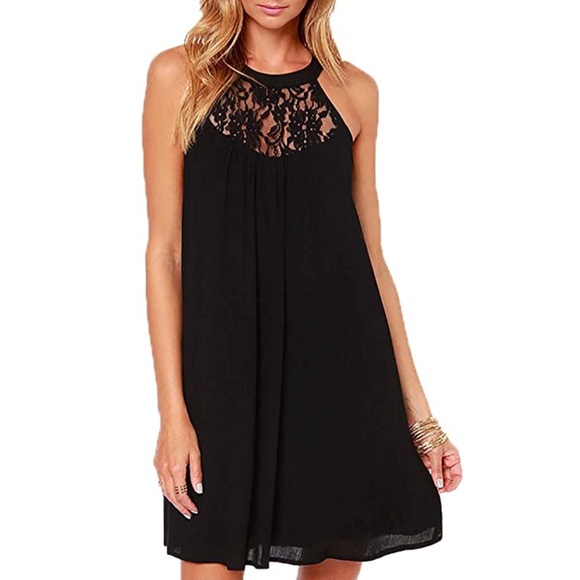 Dresses & Skirts - Lace  Loose Casual Mini Chiffon Dress